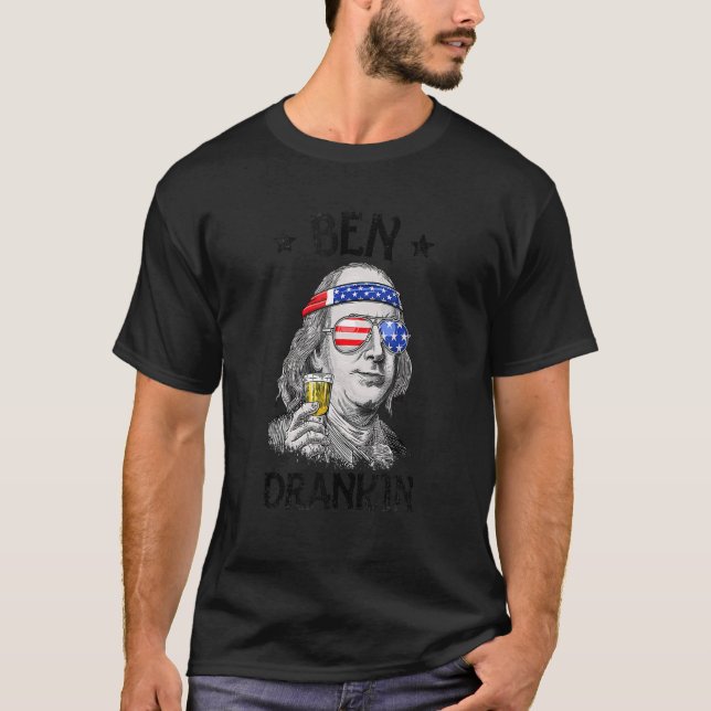 Ben Drankin 4. Juli Benjamin Franklin Men Wome T-Shirt (Vorderseite)