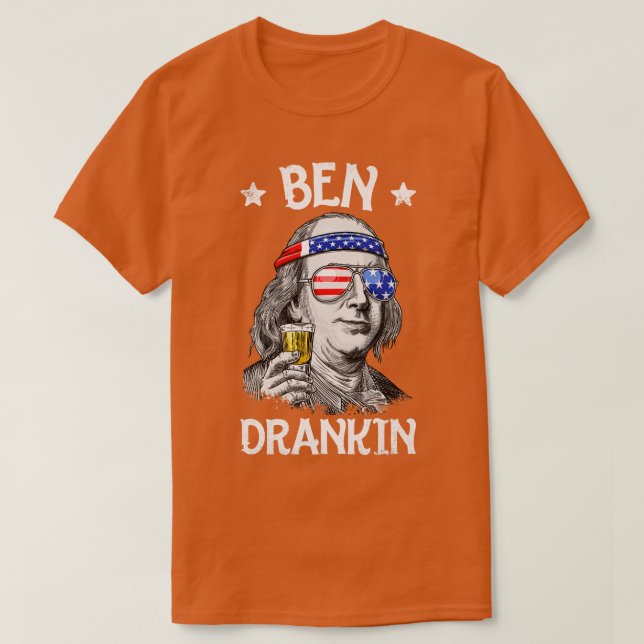 Ben Drankin 4. Juli Benjamin Franklin Men Wome T-Shirt (Design vorne)