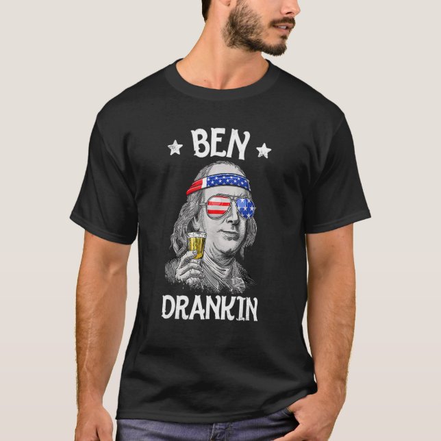 Ben Drankin 4. Juli Benjamin Franklin Men Wome T-Shirt (Vorderseite)