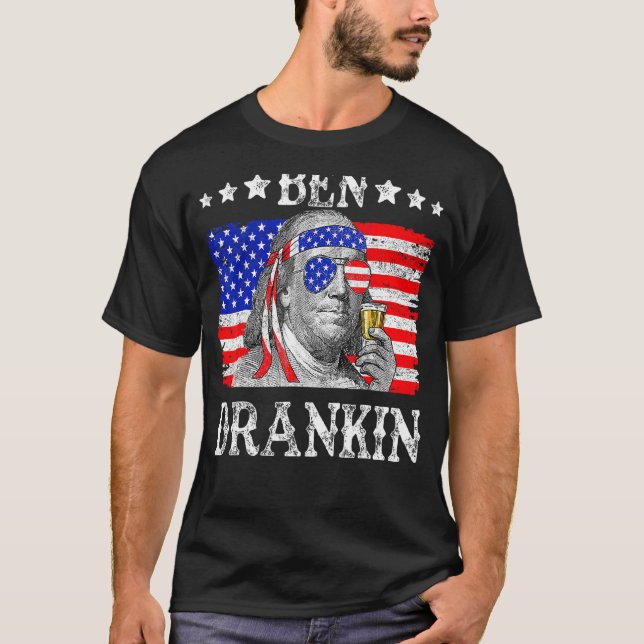 Ben Drankin 4. Juli Benjamin Franklin Men Wome T-Shirt (Vorderseite)