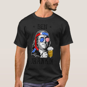 Ben Drankin 4. Juli Benjamin Franklin Usa Fla T-Shirt