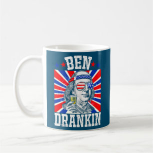 Ben Drankin 4. Juli Bier trinkender Benjamin Kaffeetasse