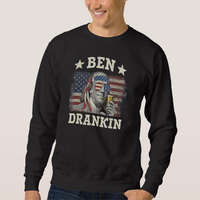 Ben Drankin 4. Juli Patriotisch  2 Sweatshirt (Vorderseite)