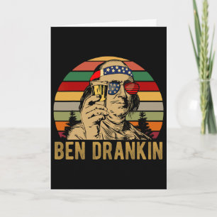 Ben Drankin 4. Juli Vintage-Amerikanische Flagge G Karte
