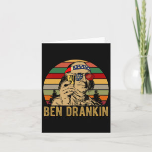 Ben Drankin am 4. Juli Vintage amerikanische Flag Karte