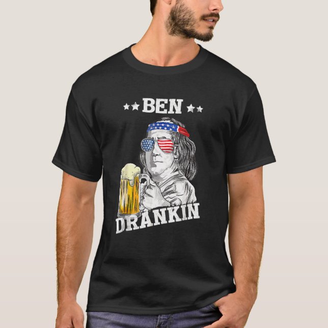 Ben Drankin American am 4. Juli T-Shirt (Vorderseite)