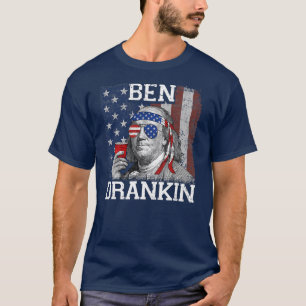 Ben Drankin Beer 4. Juli Funny Patriotic USA  T-Shirt