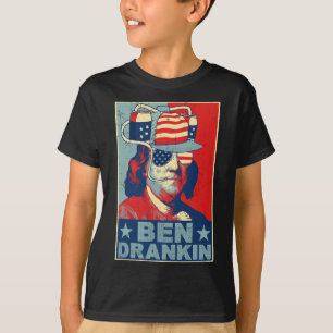 Ben Drankin Beer 4. Juli Retro Beer Lover Drin T-Shirt