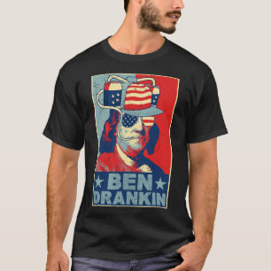 Ben Drankin Beer 4. Juli Retro Beer Lover Drin T-Shirt