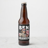Ben Drankin Beer 4. Juli Vintage Fahne Funny