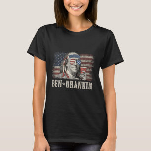 Ben Drankin Beer 4. Juli Vintage Fahne Funny T-Shirt