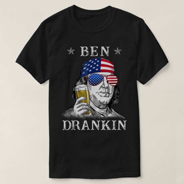 Ben Drankin Benjamin Franklin Beer Cos T-Shirt (Design vorne)