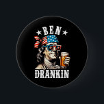 Ben Drankin Benjamin Franklin Men Women 4th Of Jul Button<br><div class="desc">Ben Drankin Benjamin Franklin Men Women 4th Of July Usa Flag</div>