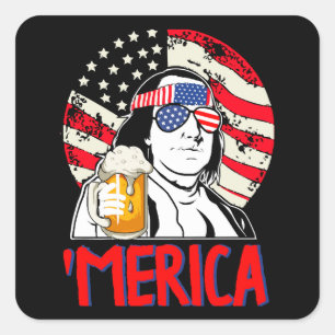 Ben Drankin Lassen Sie uns die Freude am 4. Quadratischer Aufkleber