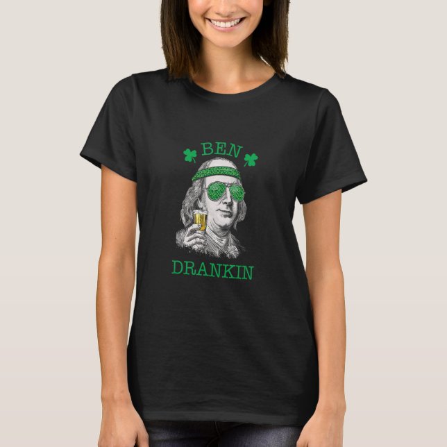 Ben Drankin Lucky St Patricks Day T-Shirt (Vorderseite)