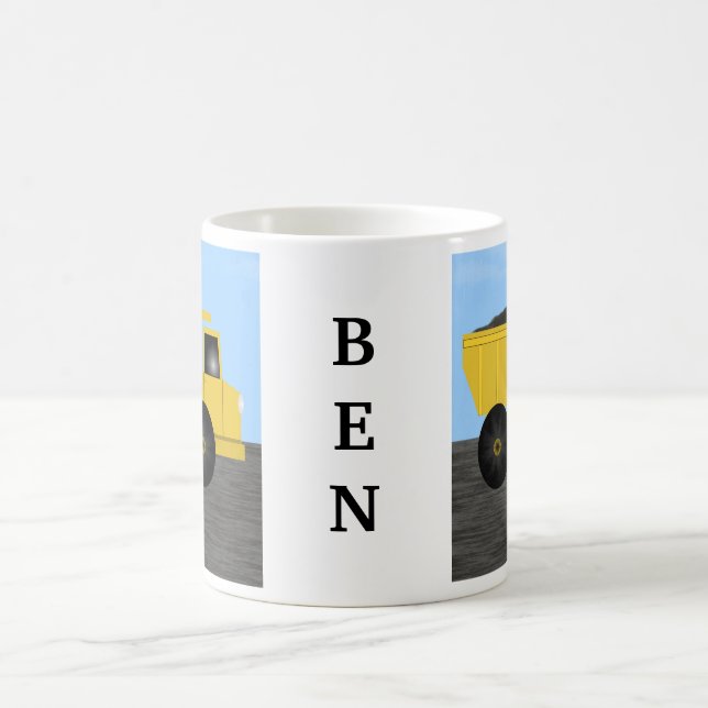 Ben Dump Truck Personalisiert Name Tasse (Mittel)