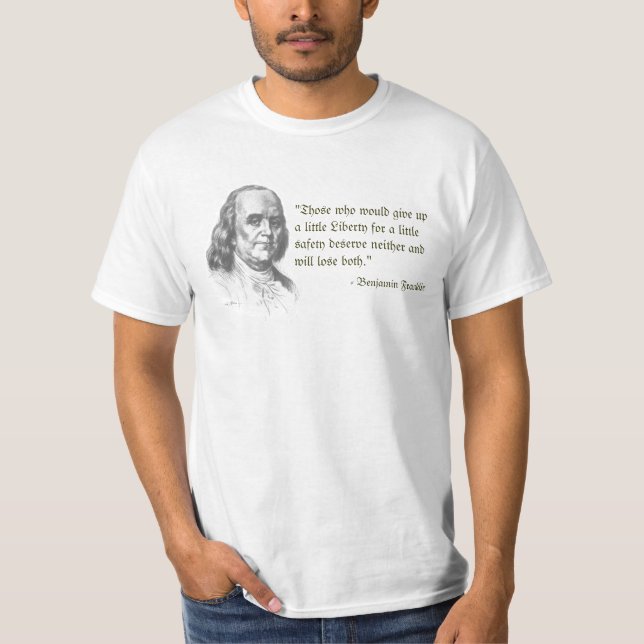 Ben Franklin auf Freiheits-T - Shirt (Vorderseite)