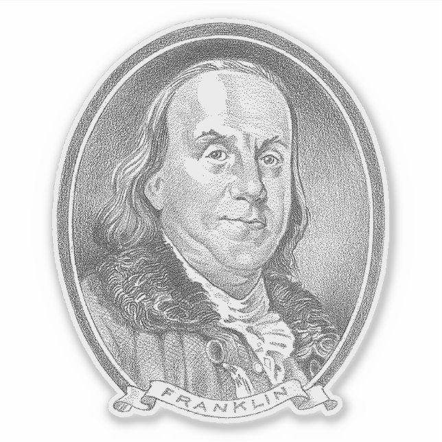 Ben Franklin Aufkleber (Vorderseite)