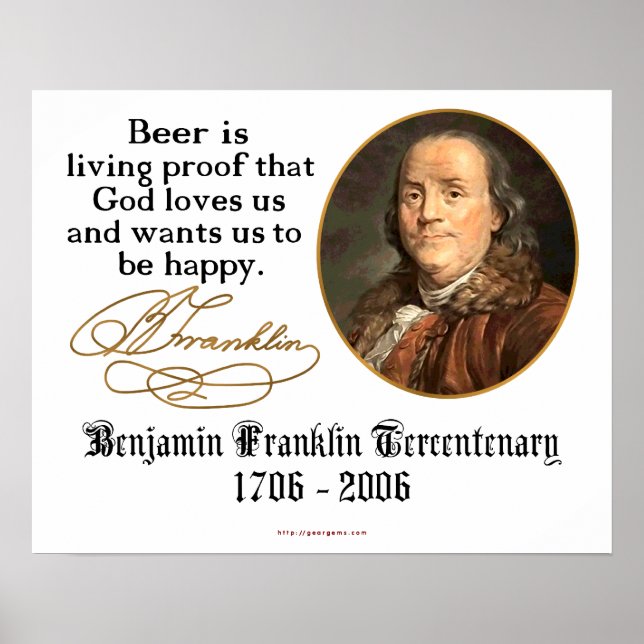 Ben Franklin - Beer Poster (Vorne)