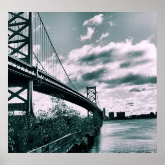Ben Franklin bridge II Poster