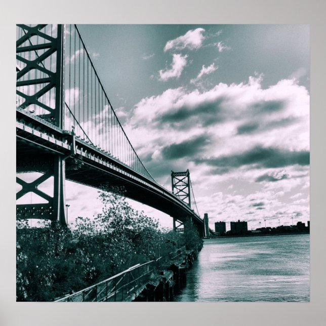 Ben Franklin bridge II Poster (Vorne)