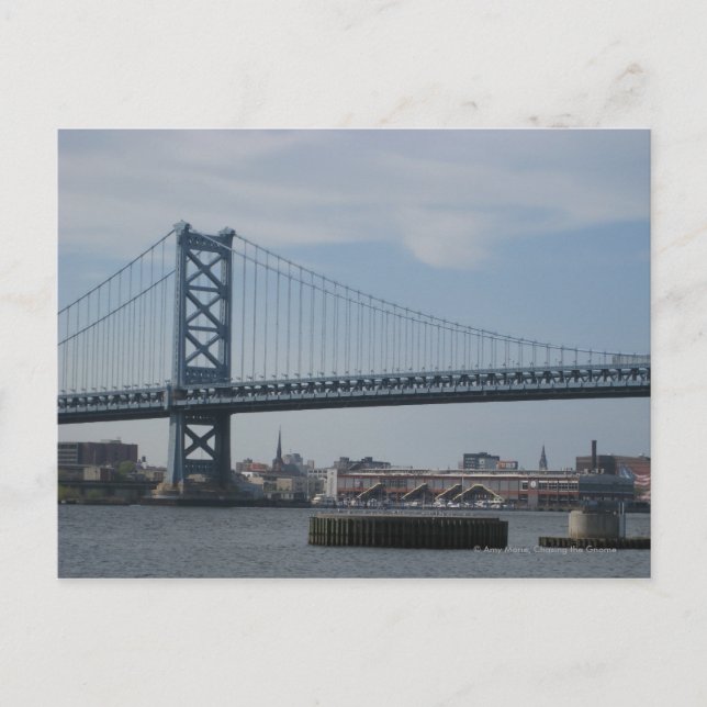 Ben Franklin Bridge Postkarte (Vorderseite)