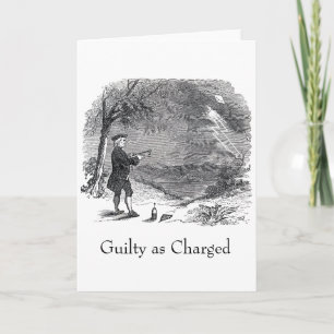 Ben Franklin Guilty als Anklage Karte