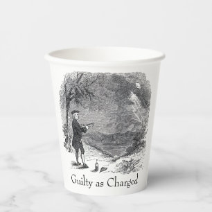 Ben Franklin Guilty als Anklage Pappbecher