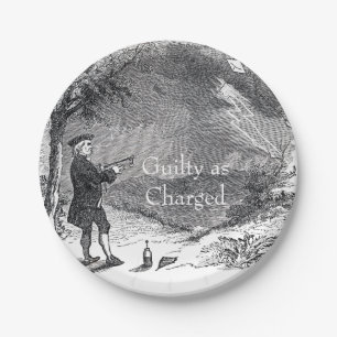 Ben Franklin Guilty als Anklage Pappteller