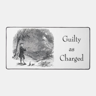 Ben Franklin Guilty als Anklage Schreibtischunterlage