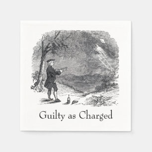 Ben Franklin Guilty als Anklage Serviette
