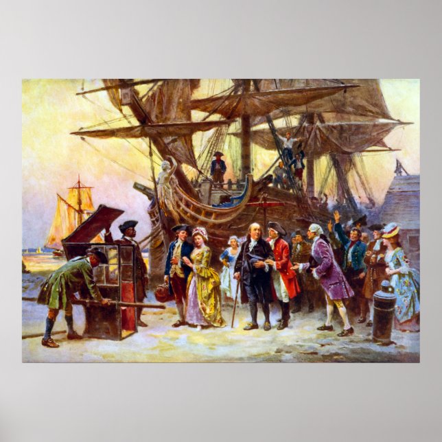 Ben Franklin kehrt nach Philadelphia zurück Poster (Vorne)