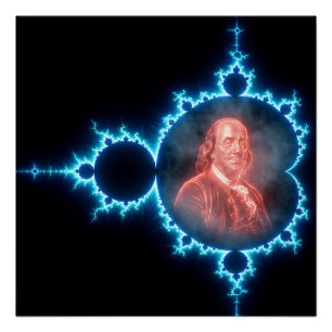 Ben Franklin Mandelbrot Fraktal Poster