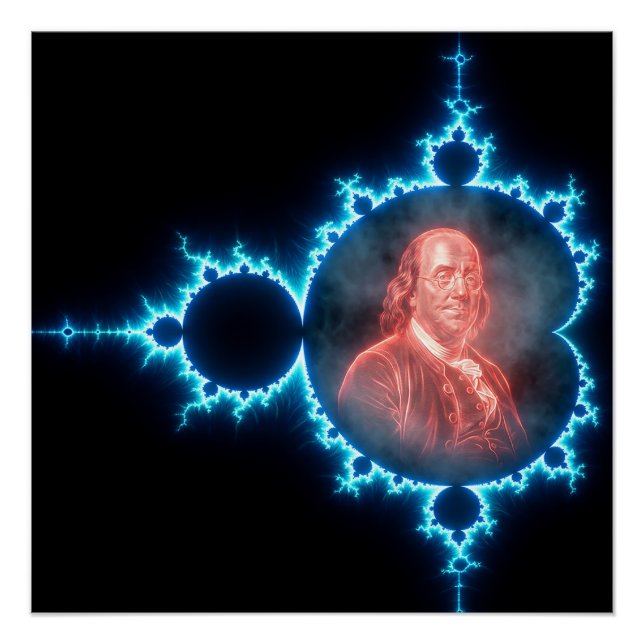 Ben Franklin Mandelbrot Fraktal Poster (Vorderseite)
