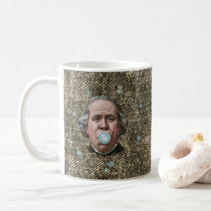 Ben Franklin mit Kaugummi Kaffeetasse