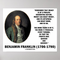 Ben Franklin Money Prolific Generating Nature