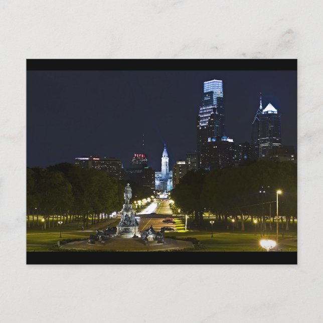 Ben Franklin Parkway Postkarte (Vorderseite)