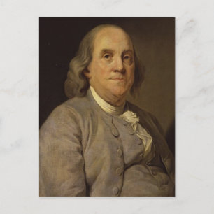 Ben Franklin Porträt Postkarte