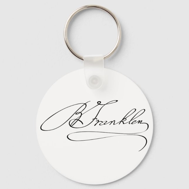 Ben Franklin Signature Schlüsselanhänger (Vorderseite)