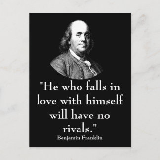 Ben Franklin und Quote Postkarte
