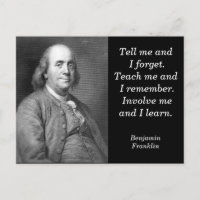 Ben Franklin Zitat - Postkarte