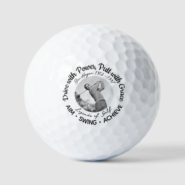 Ben Hogan Inspirational, Motivierend Golfballs Golfball (Vorderseite)