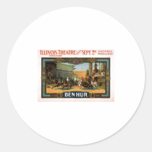 Ben Hur - Broadway-Theaterplakat Runder Aufkleber