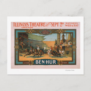 Ben-Hur in Chicagos Illinois-Theaterposter Postkarte