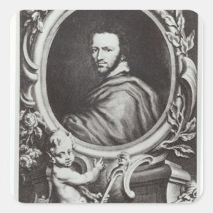 Ben Jonson-Englischstückeschreiber Quadratischer Aufkleber
