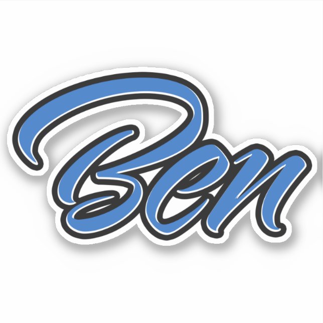 Ben Name blue Aufkleber Sticker Stickerset (Vorderseite)