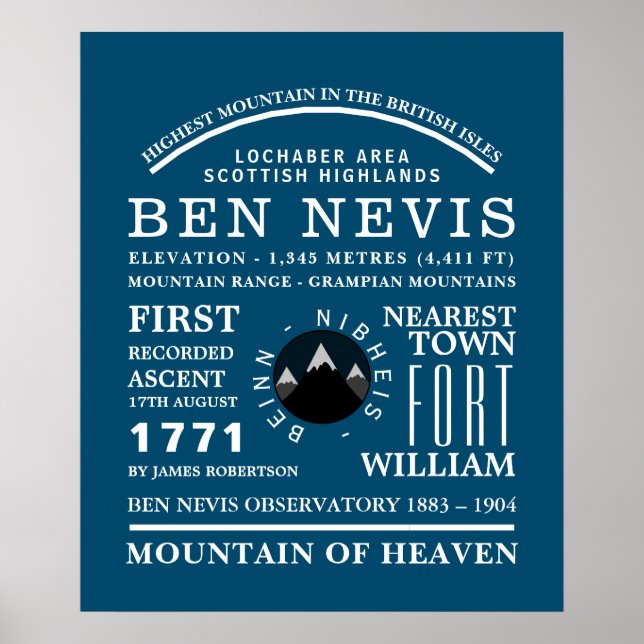 Ben Nevis, Mountain Expeditions Information Poster (Vorne)