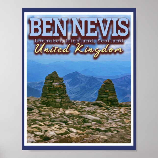 BEN NEVIS MOUNTAIN - FORT WILLIAM - SCOTLAND Verei Poster (Vorne)