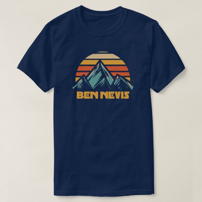 Ben Nevis Retro Turquoise T-Shirt (Design vorne)