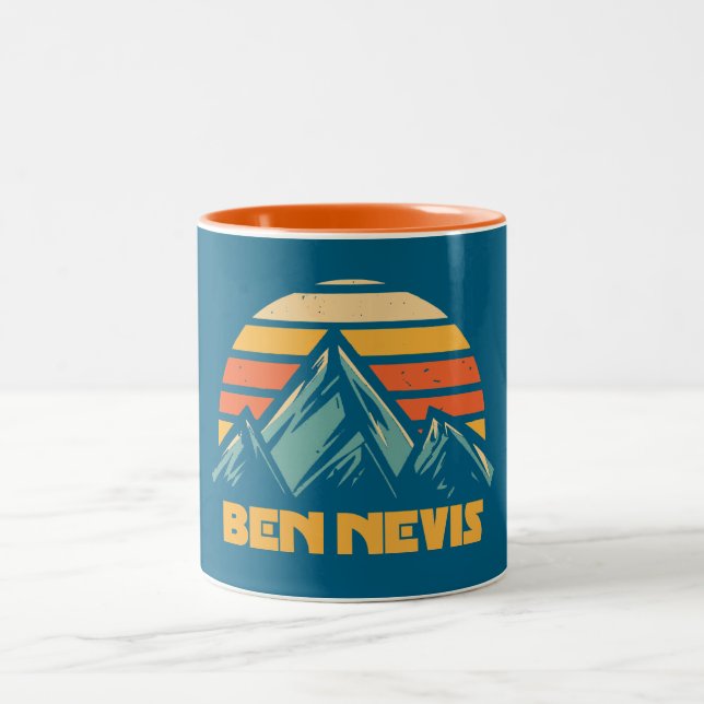 Ben Nevis Retro Turquoise Zweifarbige Tasse (Mittel)